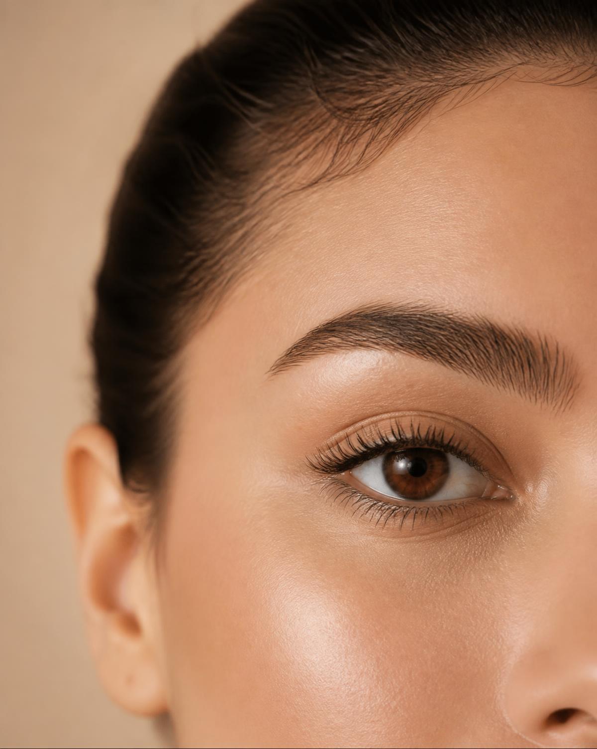 Σχεδιασμένα φρύδια μετά από υπηρεσία brow styling