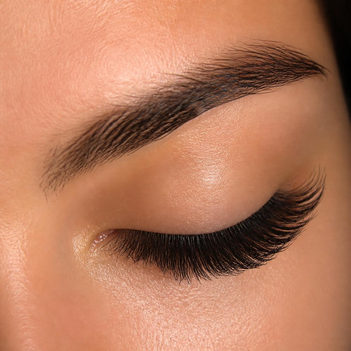 Macro λήψη από volume eyelash extensions